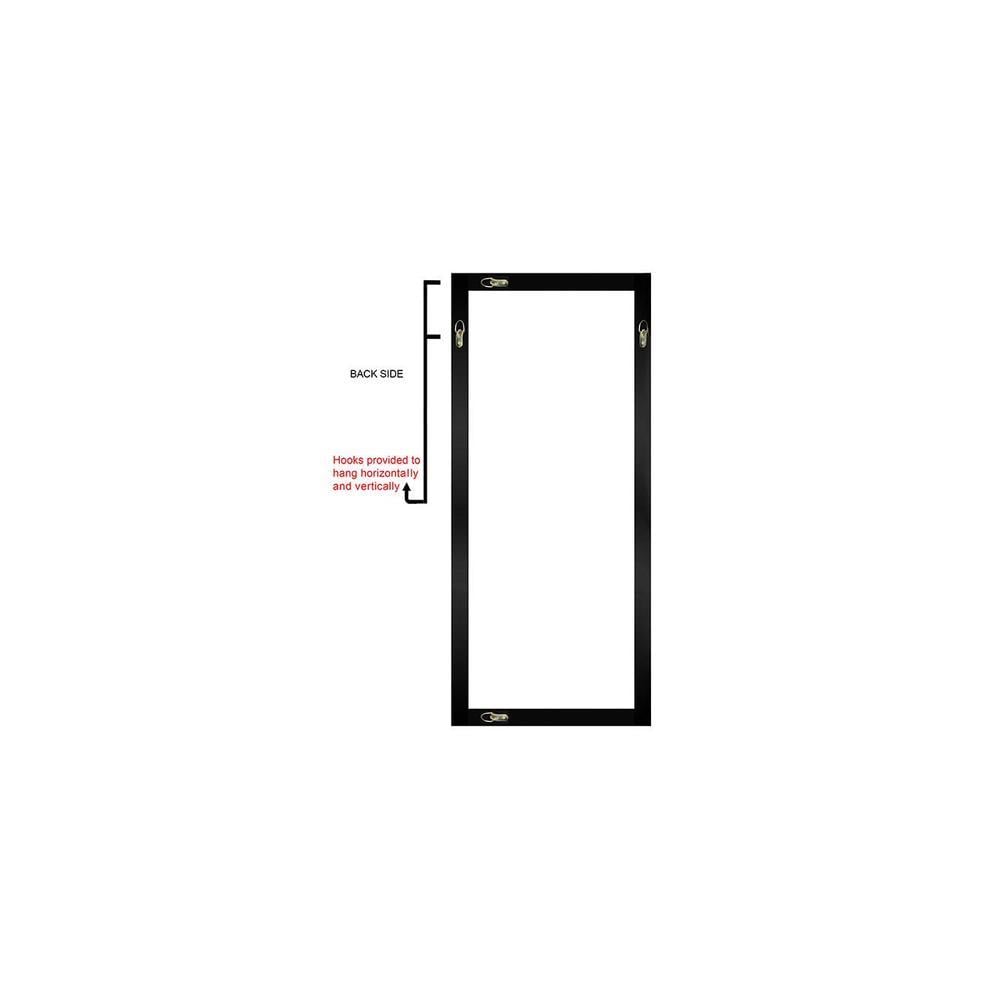Madeline Framed rectangular decorative and bathroom wall mirror by elegant arts and frames (Mirror size 36 inch x 12 inch )