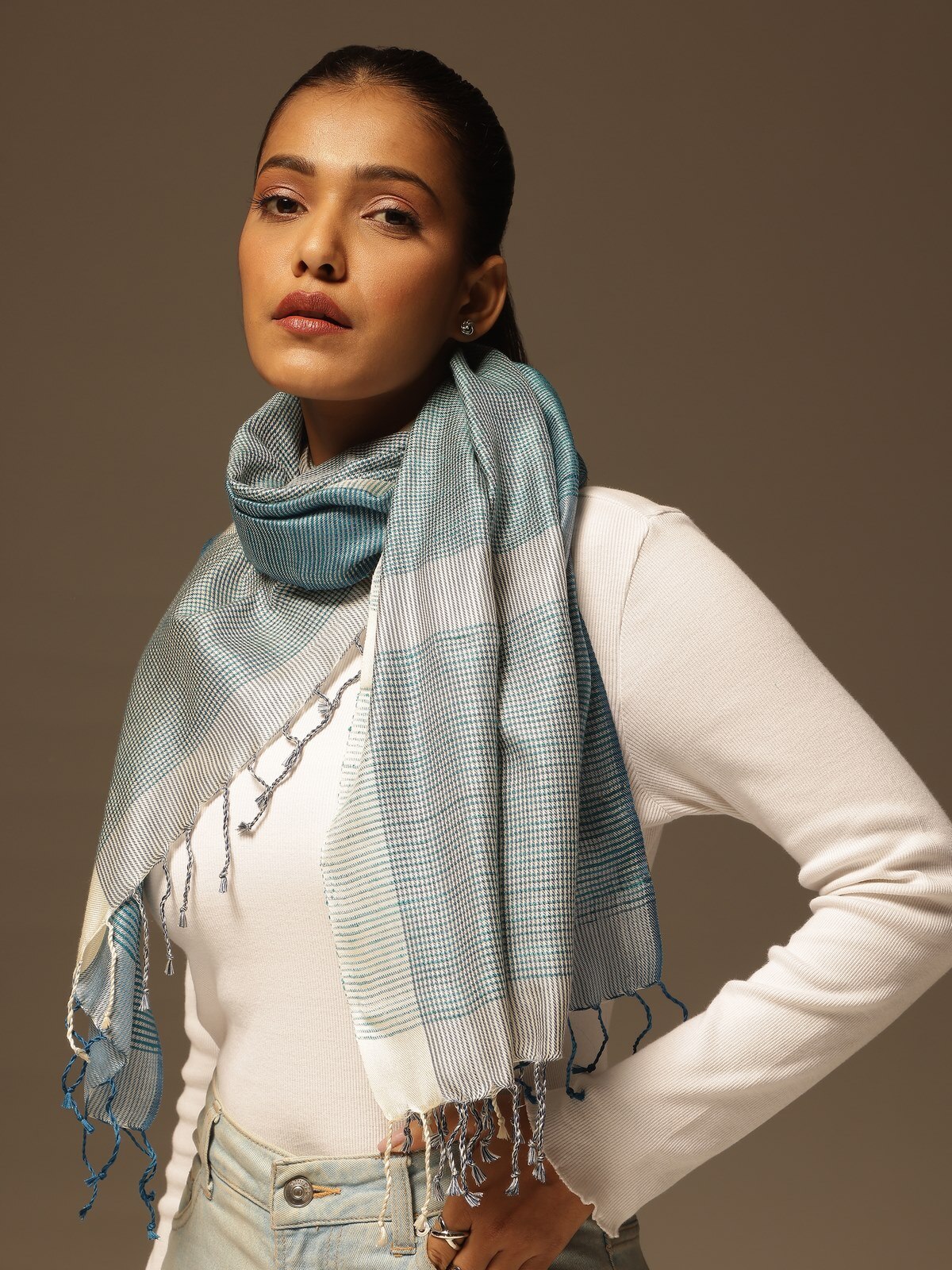Rutvi Blue Eri Silk Stole