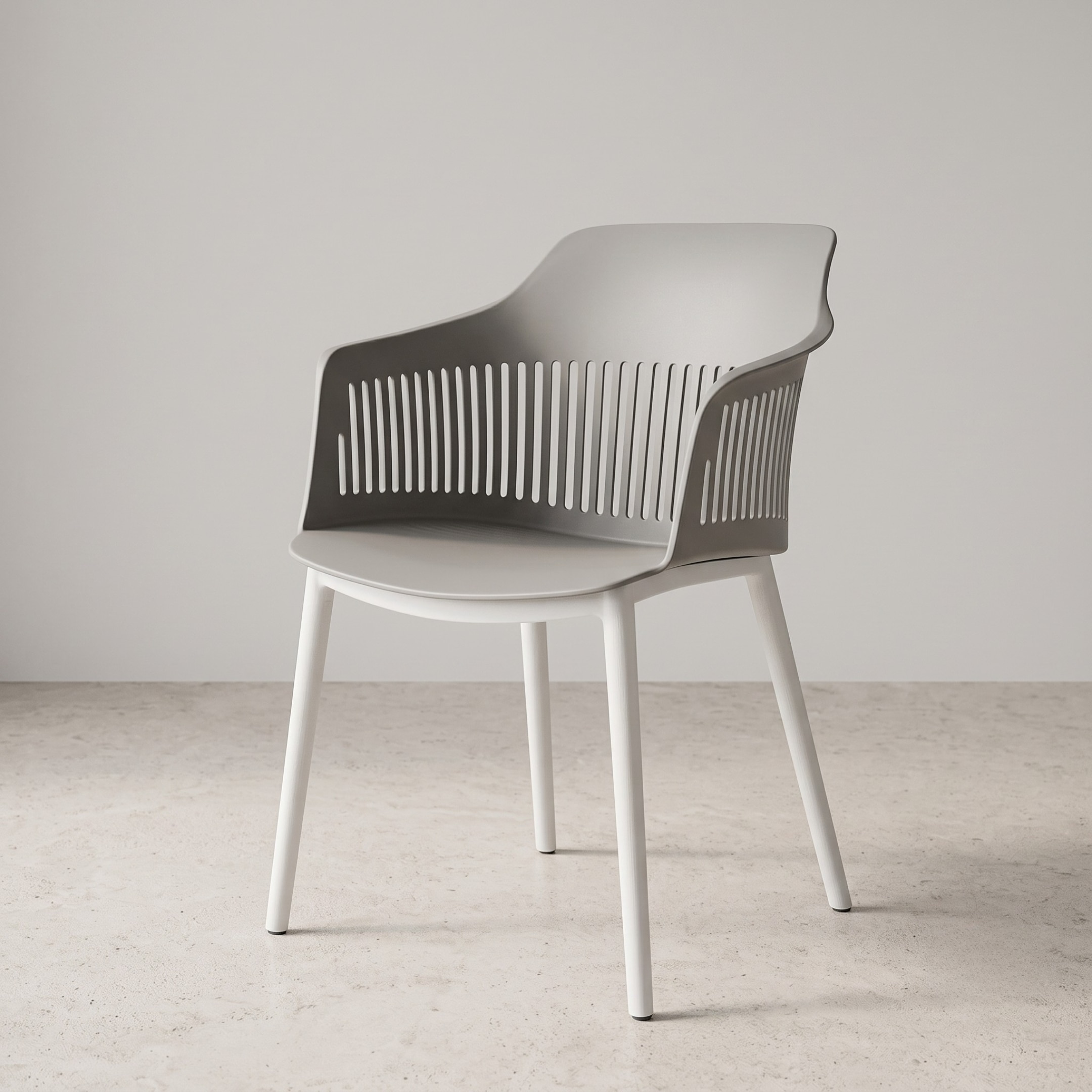 Kepler Brooks Senora Cafeteria Dining Chair in Grey Colour - Kepler Brooks
