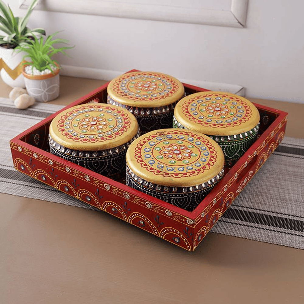 Liberty Tray with 4 Jars