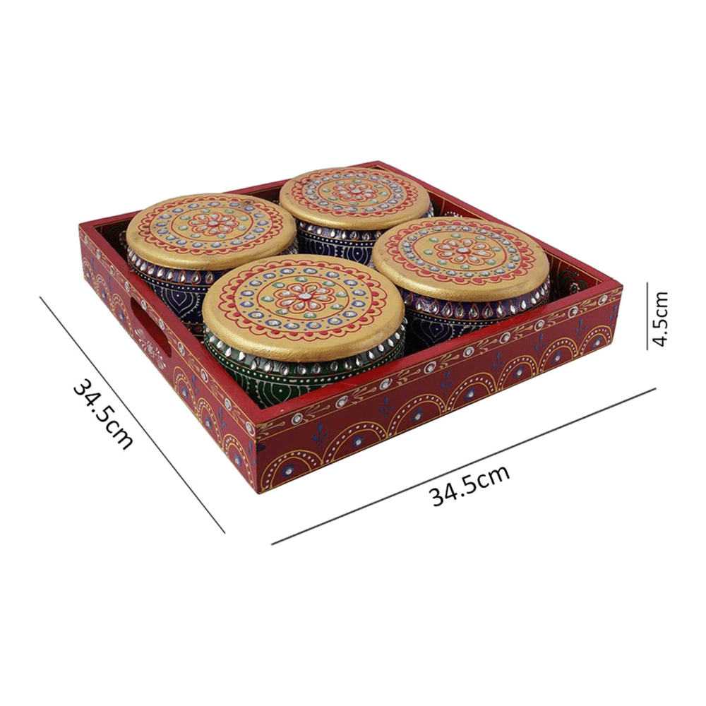 Liberty Tray with 4 Jars