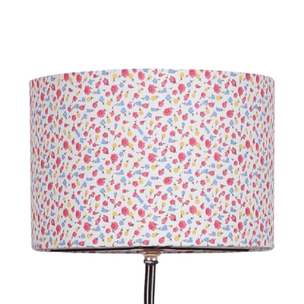 Cormac Multicolour Fabric Floor Lamp with Black Iron Base