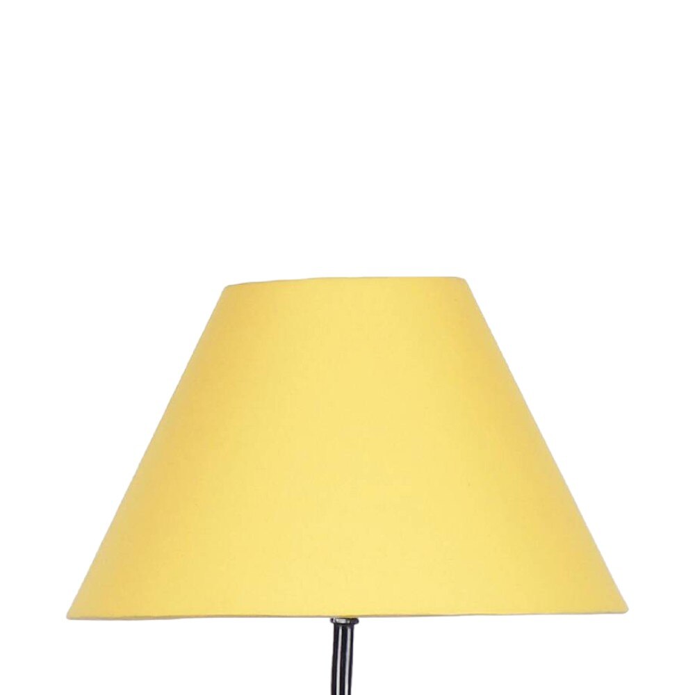 Dingo Yellow Fabric Floor Lamp with Black Iron Base