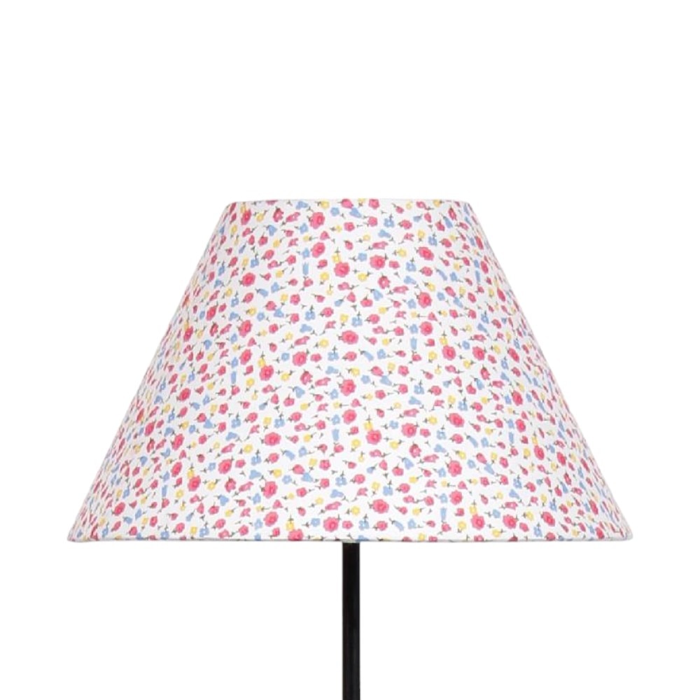 Sonya Multicolour Fabric Floor Lamp with Black Iron Base