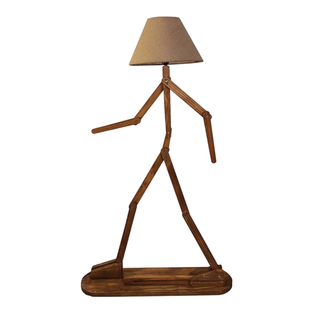 Moonwalker Beige Jute Floor Lamp with Beige Jute Base