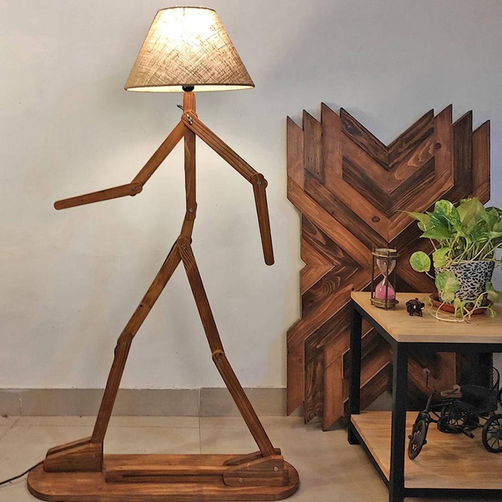 Moonwalker Beige Jute Floor Lamp with Beige Jute Base