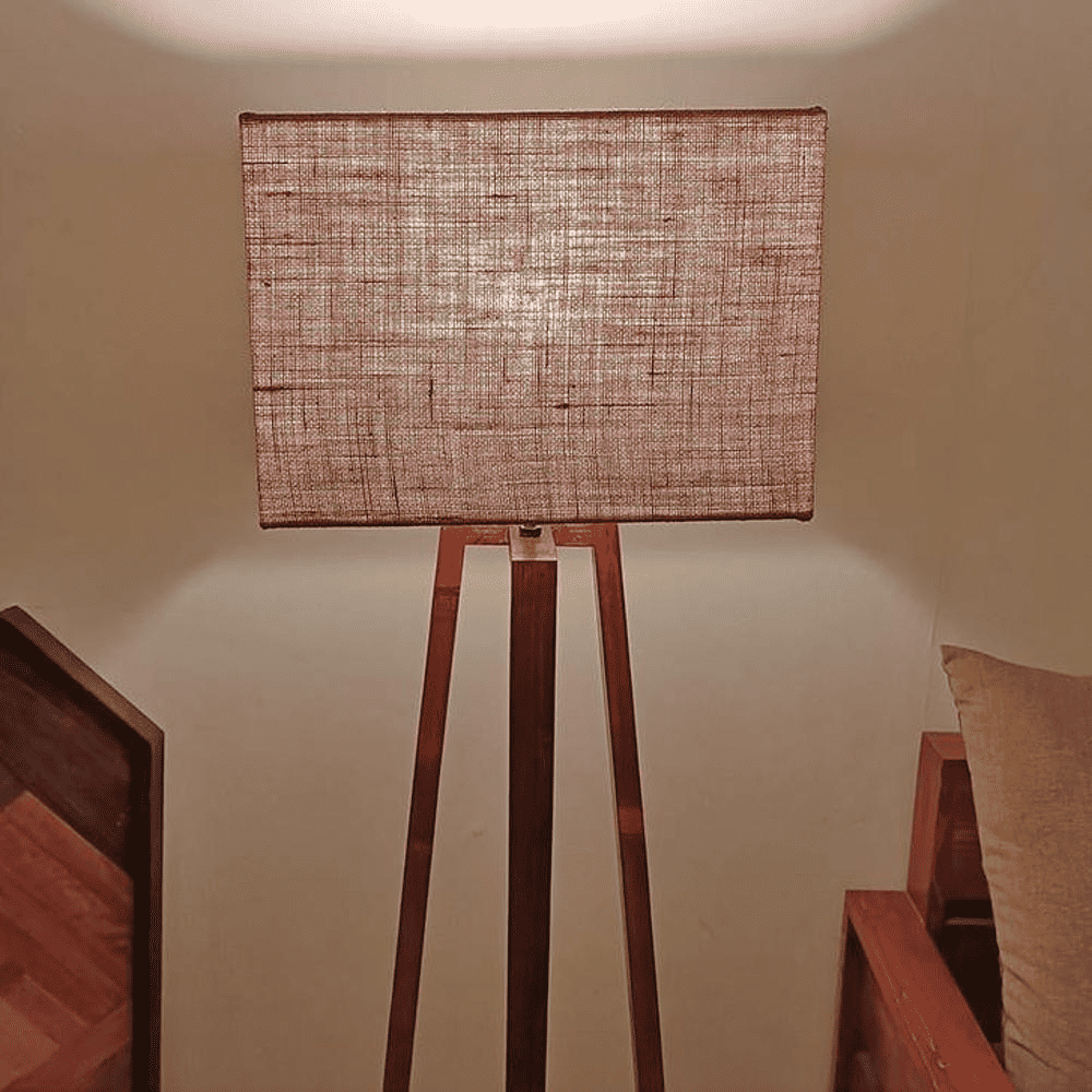 Catapult Beige Jute Floor Lamp with Beige Jute Base