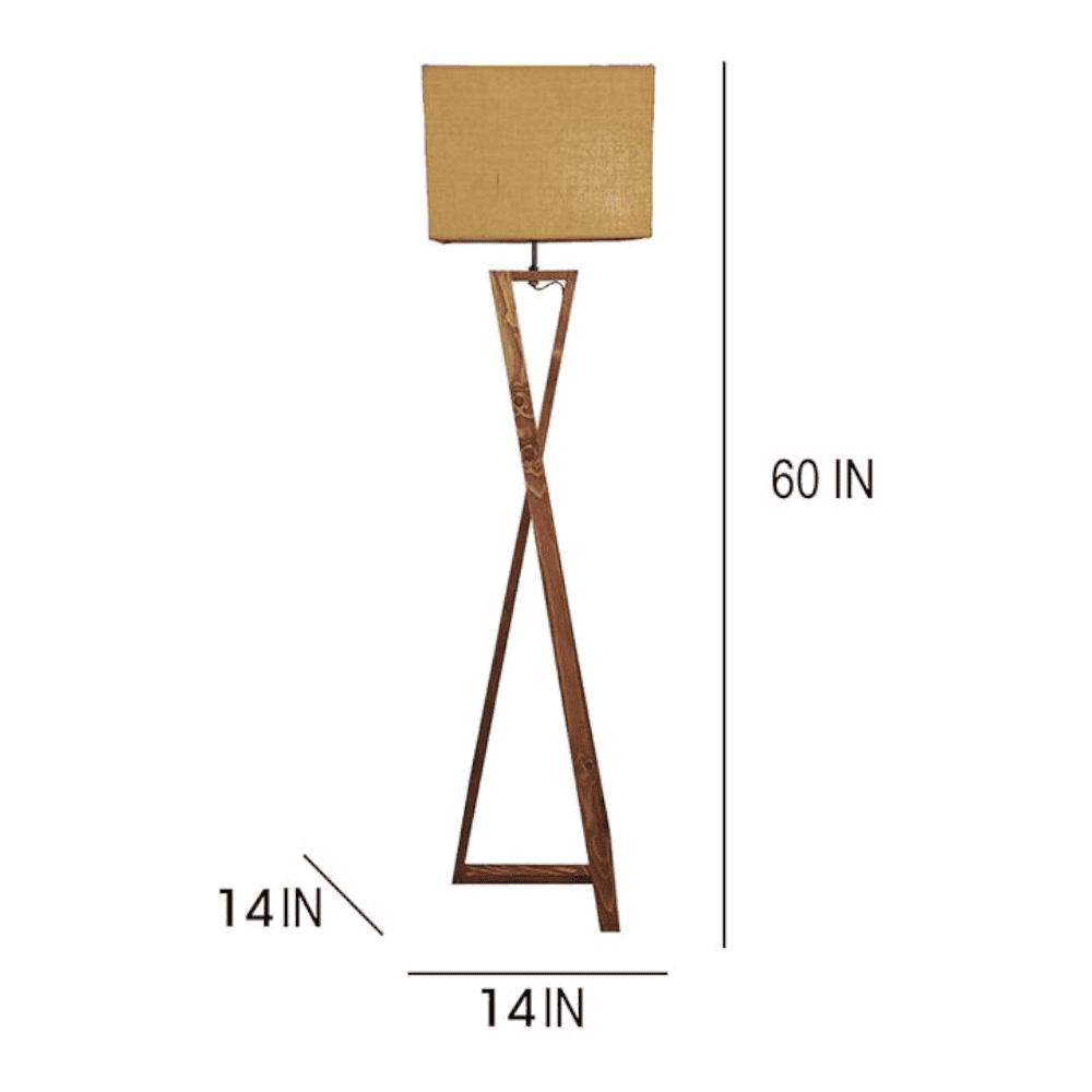 Catapult Beige Jute Floor Lamp with Beige Jute Base