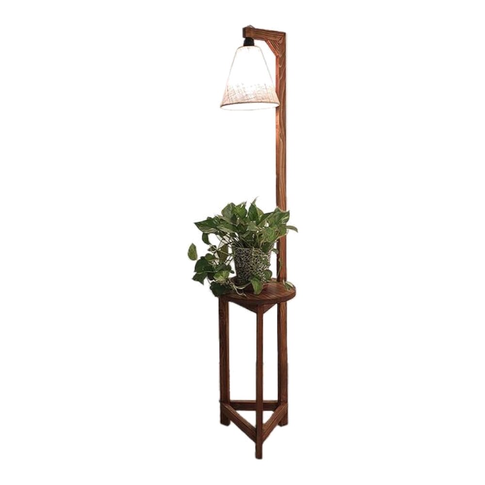 Accent Beige Jute Floor Lamp with Beige Jute Base