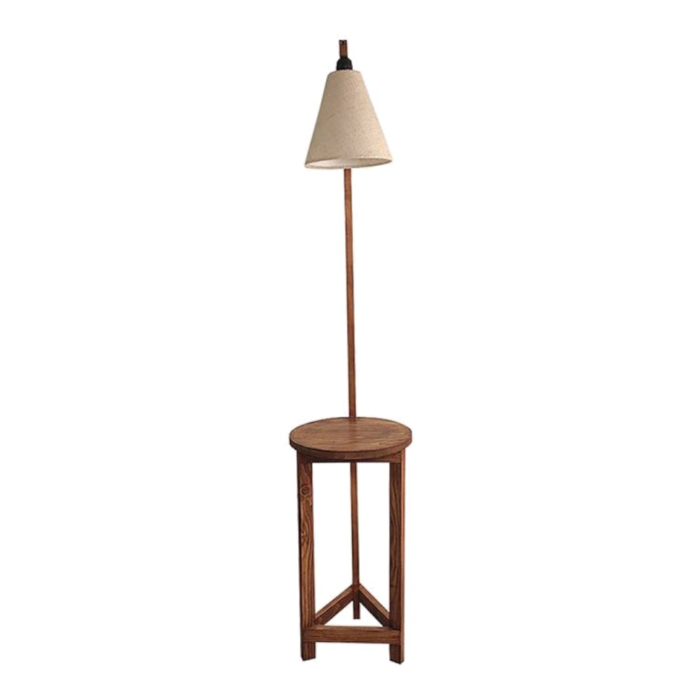 Accent Beige Jute Floor Lamp with Beige Jute Base