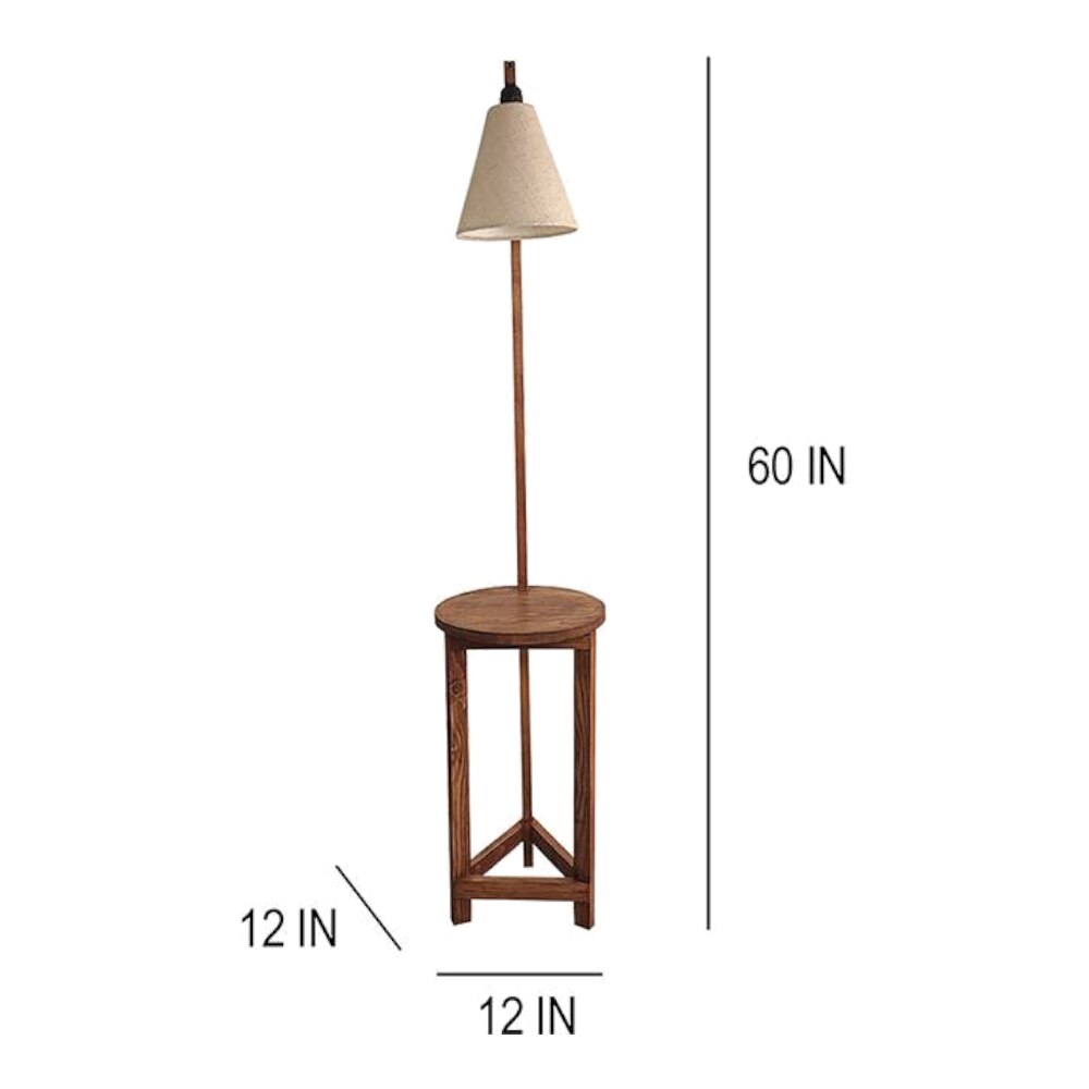 Accent Beige Jute Floor Lamp with Beige Jute Base