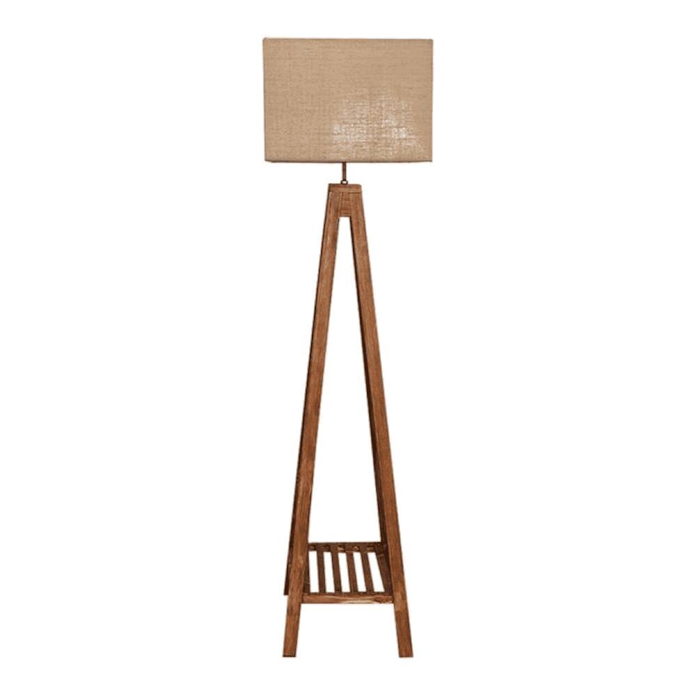 Brielle Beige Jute Floor Lamp with Beige Jute Base