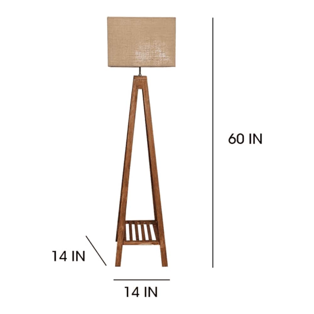 Brielle Beige Jute Floor Lamp with Beige Jute Base