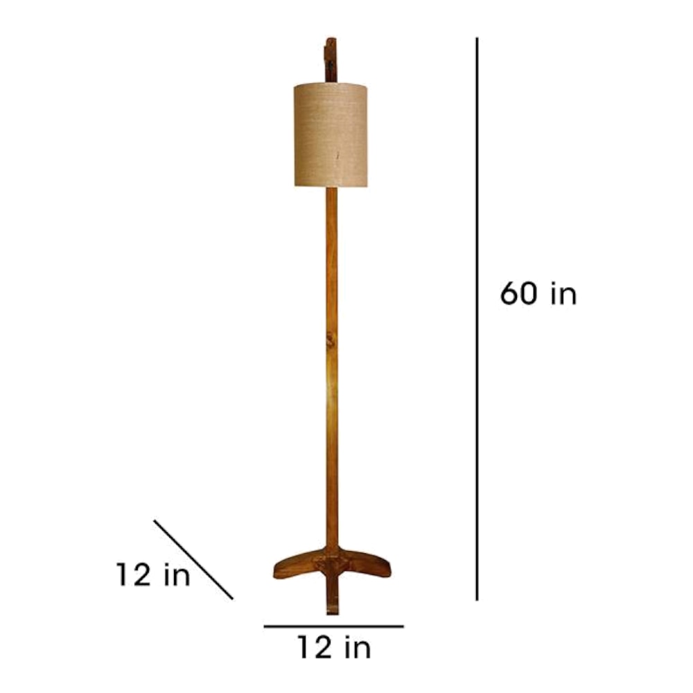Leo Beige Jute Floor Lamp with Beige Jute Base