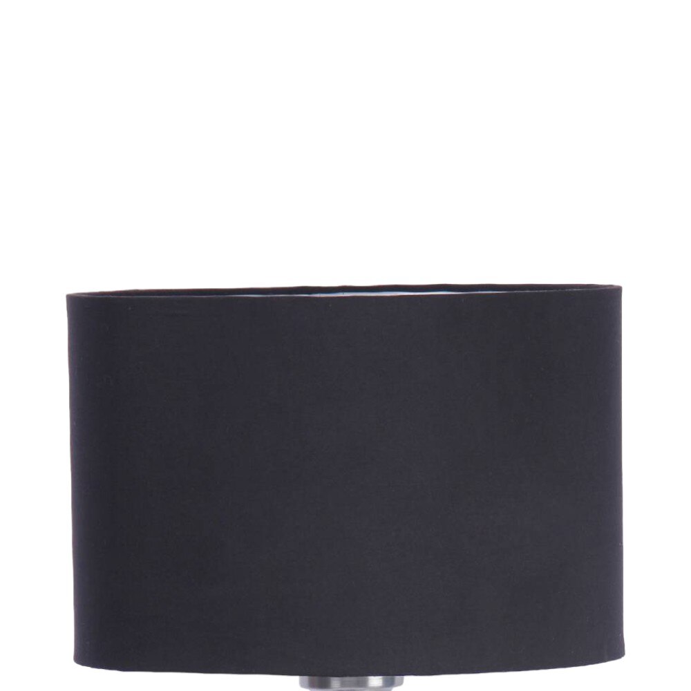 Forest Black Fabric Floor Lamp with Steel Steel Base