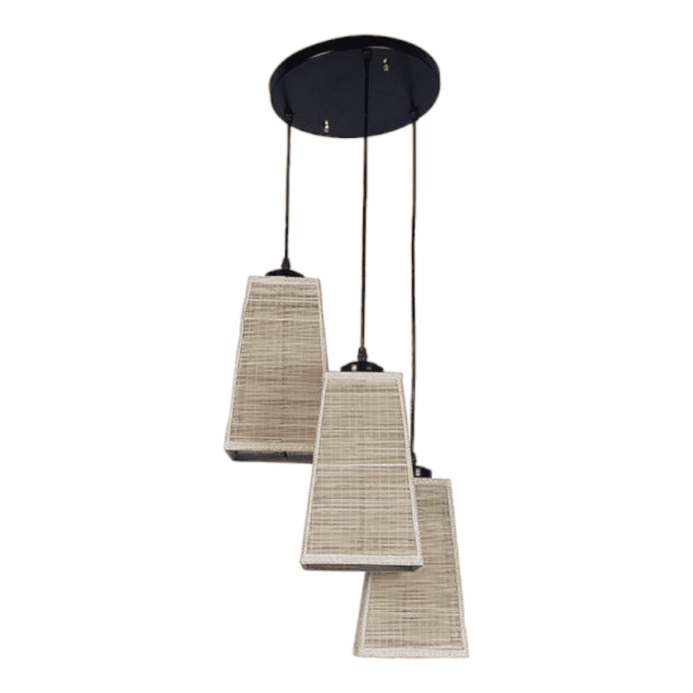Gage Beige Bamboo Cluster Hanging Light