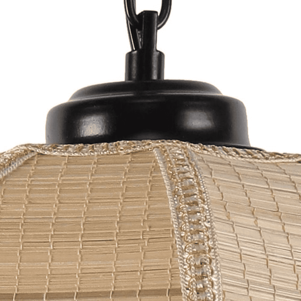 Keith Beige Bamboo Hanging Light