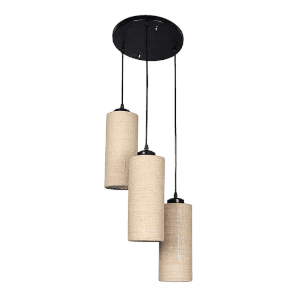Matthias Beige Natural Fiber Cluster Hanging Light