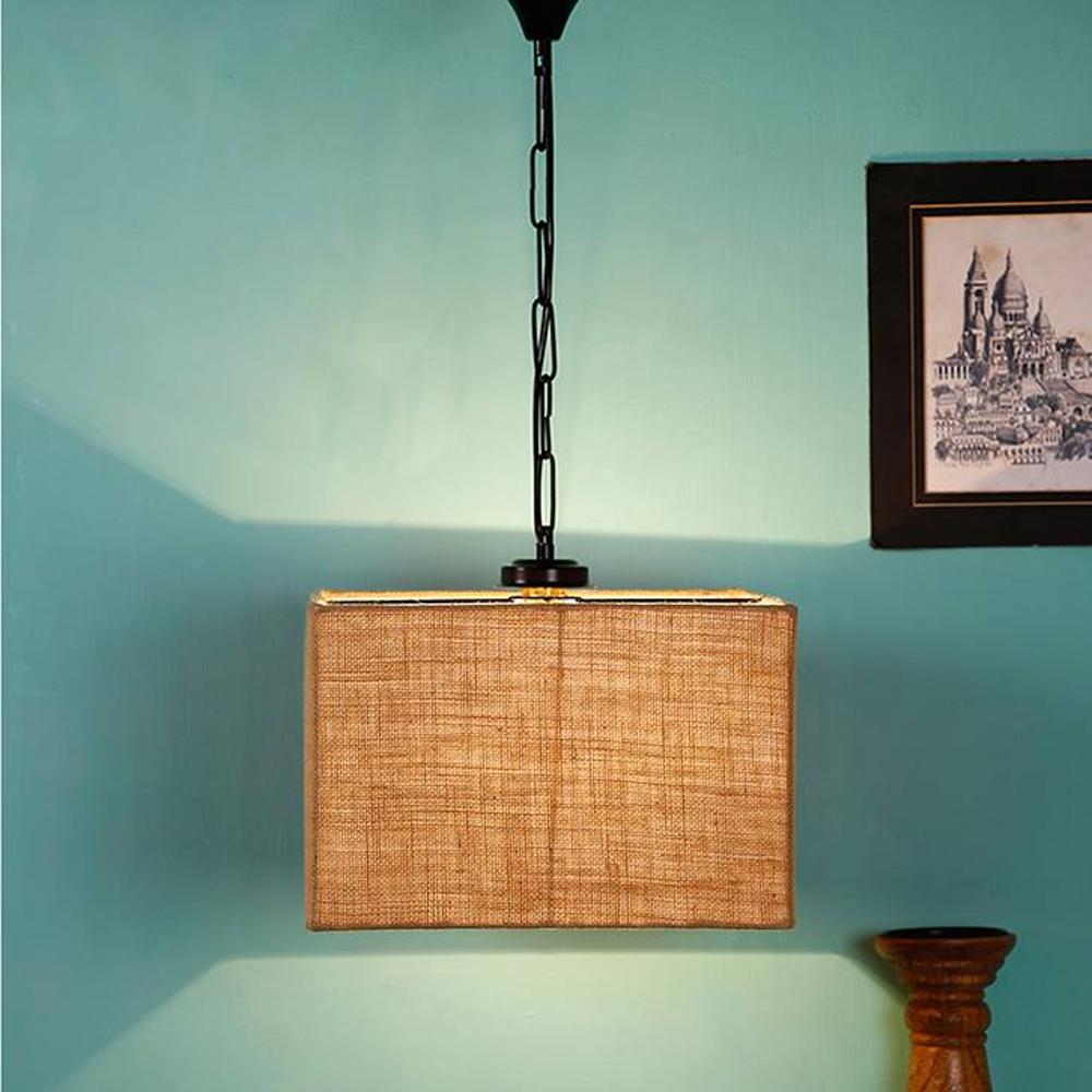 Kenzo Beige Natural Fiber Hanging Light