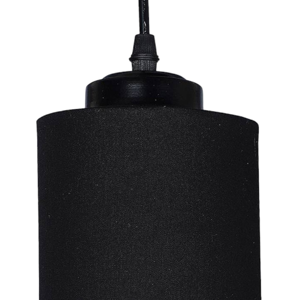 Milan Black Fabric Cluster Hanging Light