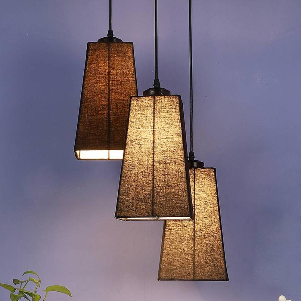 Ford Black Fabric Cluster Hanging Light