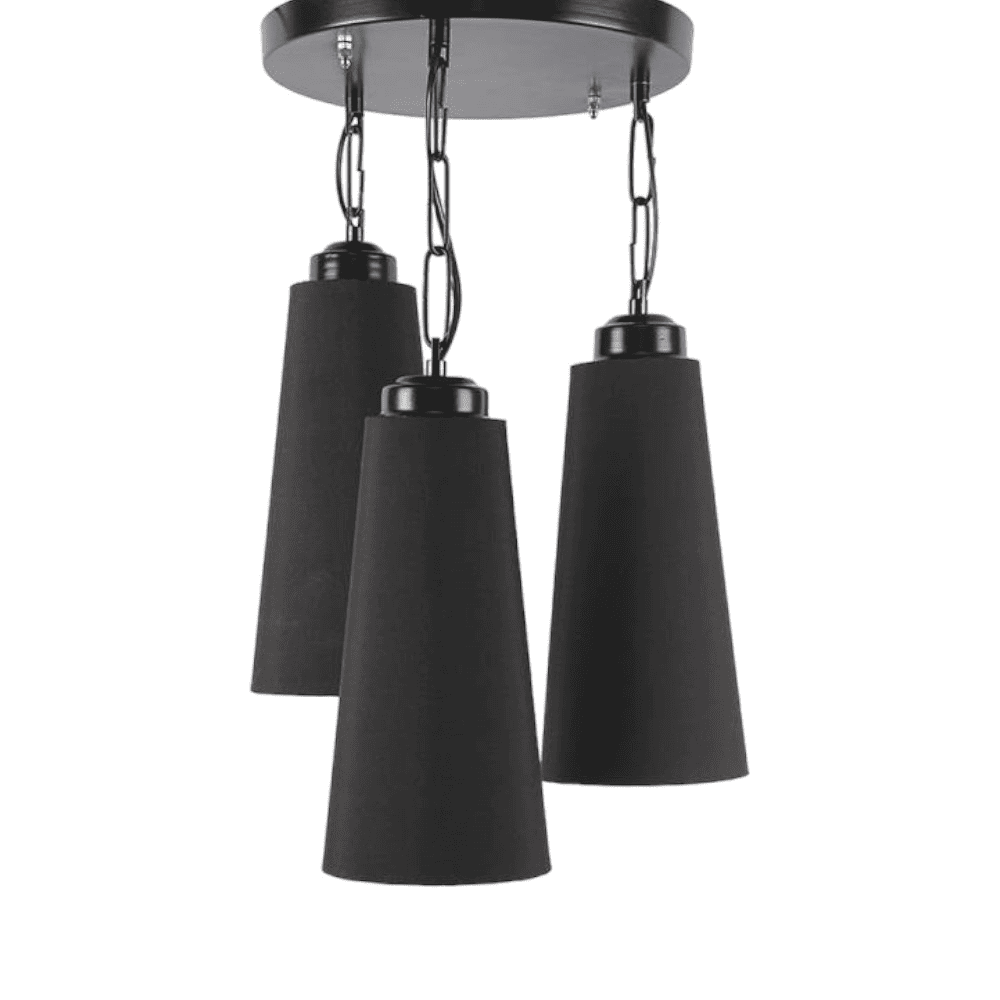 Ander Black Fabric Cluster Hanging Light