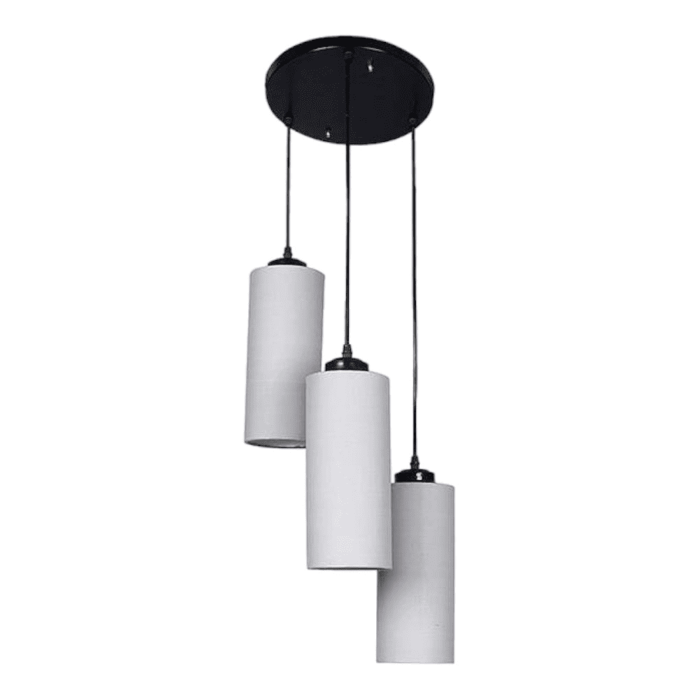 Gregory Grey Fabric Cluster Hanging Light