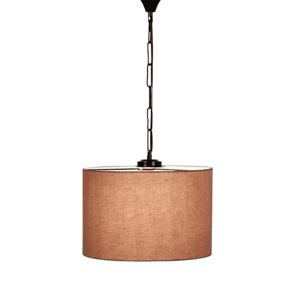 Drew Grey Fabric Hanging Light