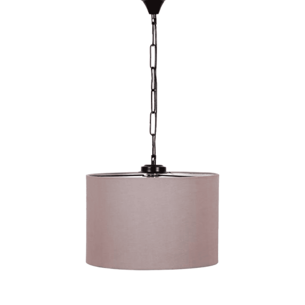 Drew Grey Fabric Hanging Light
