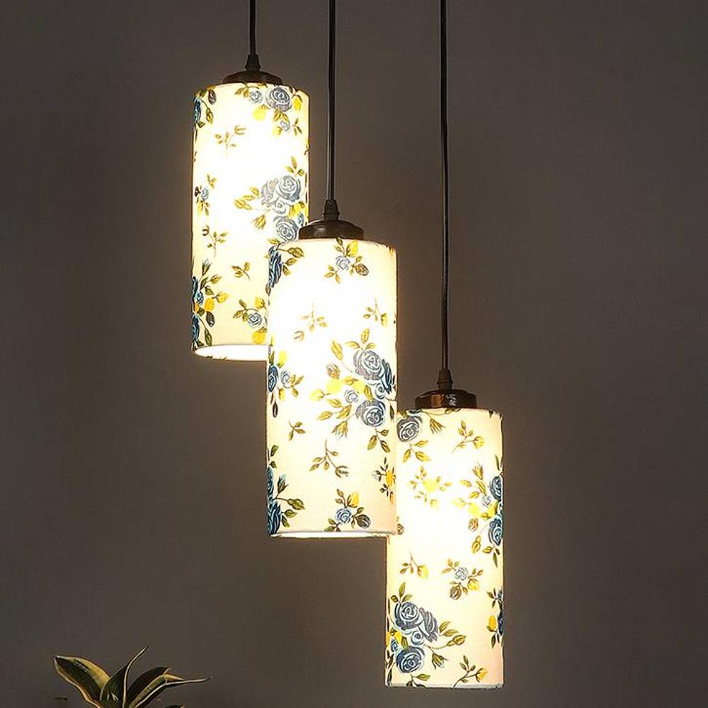 Quinn Multicolour Fabric Cluster Hanging Light