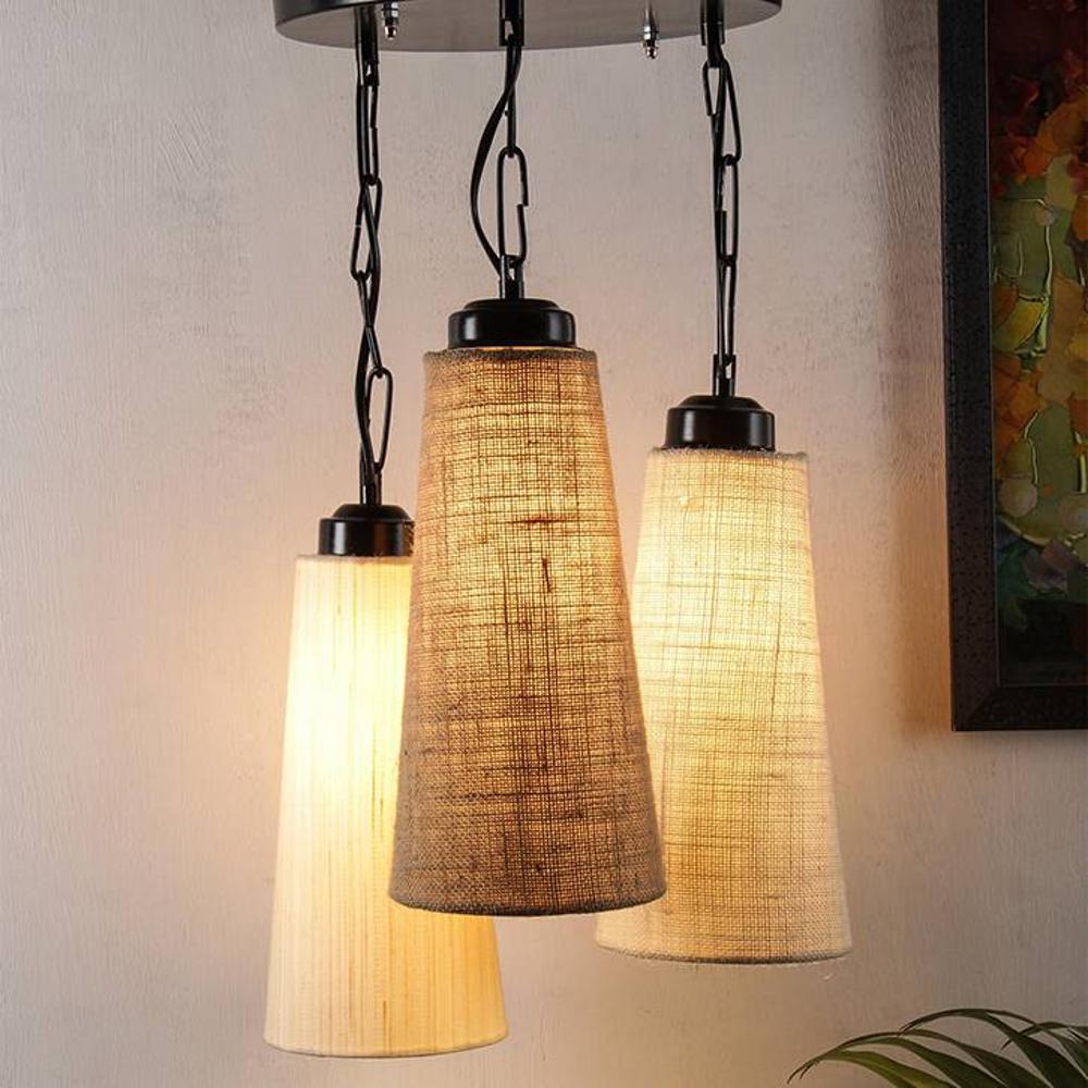 Ahmad Multicolor Fabric Cluster Hanging Light