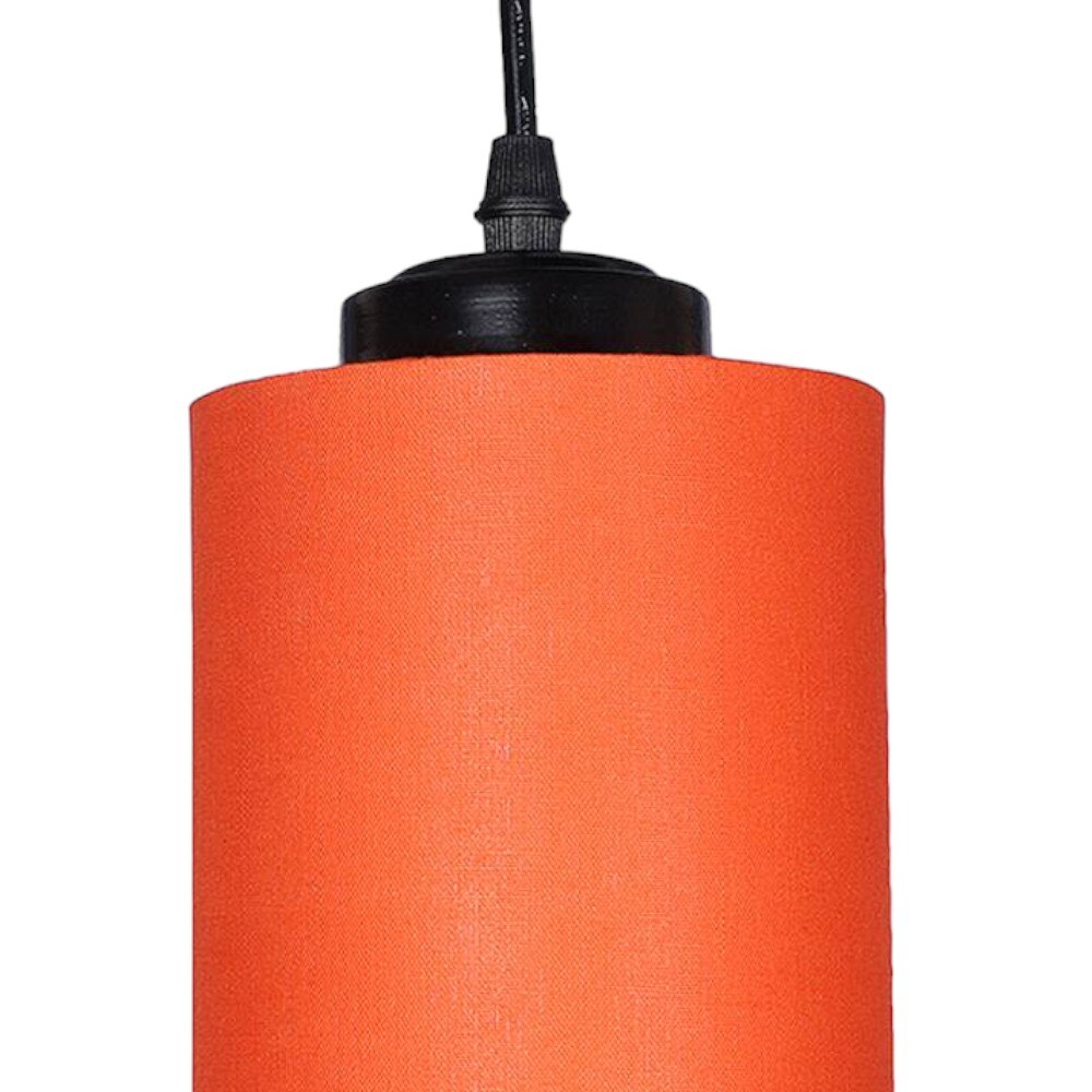 Wilder Orange Fabric Cluster Hanging Light