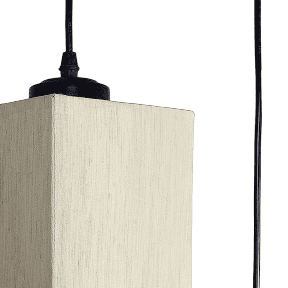 SantiFALSE Off White Fabric Cluster Hanging Light