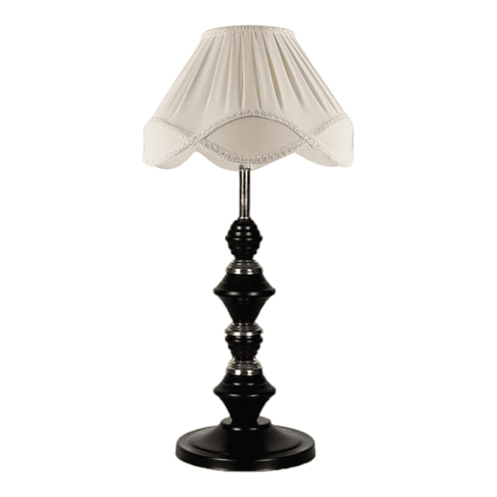 Katie Vintage off-white Shade Table lamp with Iron Base