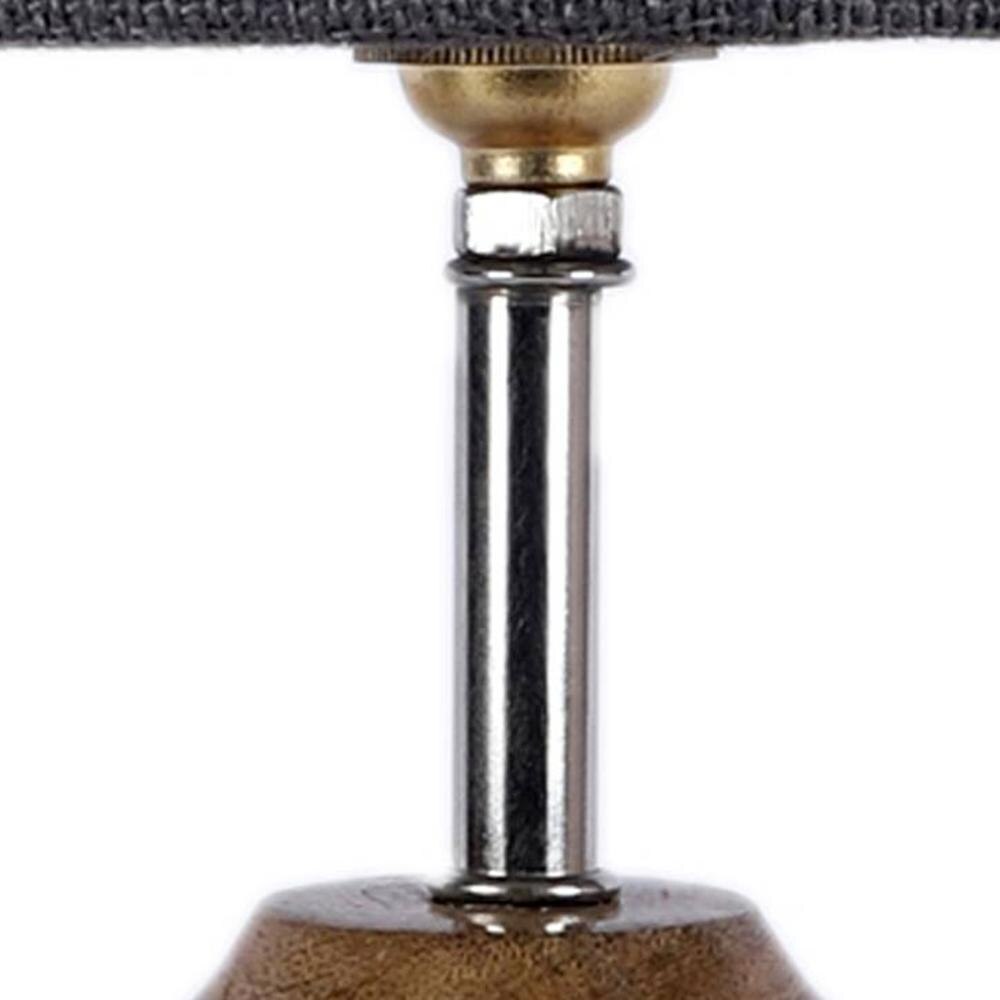 Gwendolyn Grey Natural Fiber Shade Table Lamp with Natural Wooden Base