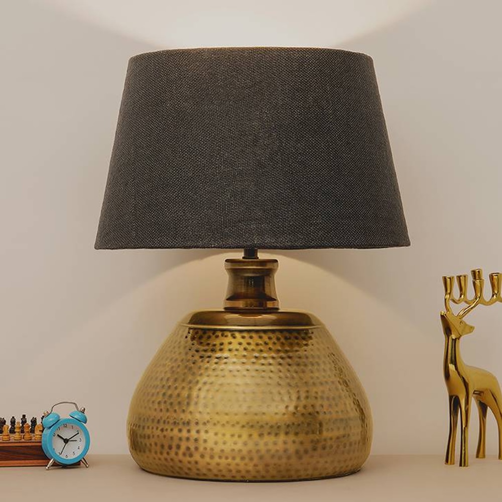 Auden Antique Brass Metal Table Lamp - Kapoor Lamp Shades