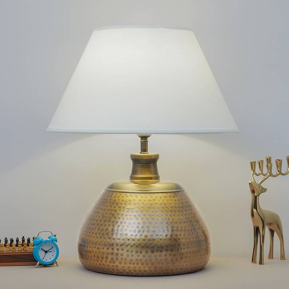Wiley Antique Brass Metal Table Lamp - Kapoor Lamp Shades