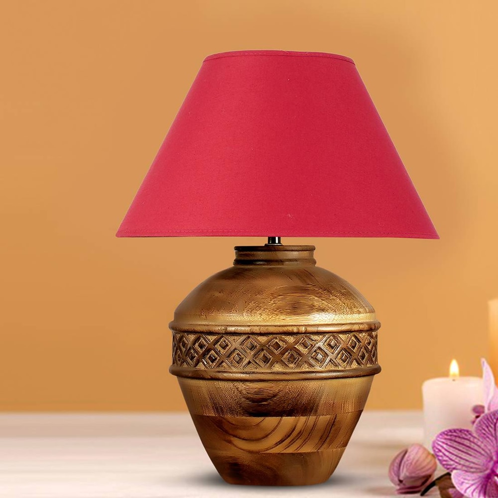 Cedar Wood Table Lamp - Kapoor Lamp Shades
