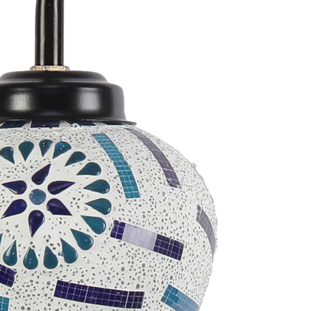 Annabelle Multi color Mosaic Glass Iron Table Lamp