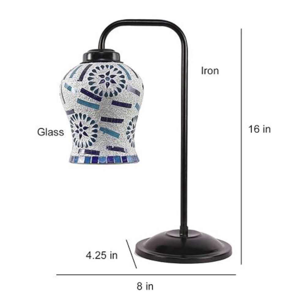 Annabelle Multi color Mosaic Glass Iron Table Lamp