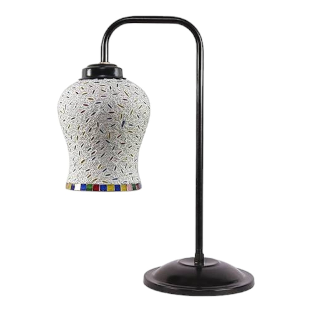 Daniela Multi color Mosaic Glass Iron Table Lamp