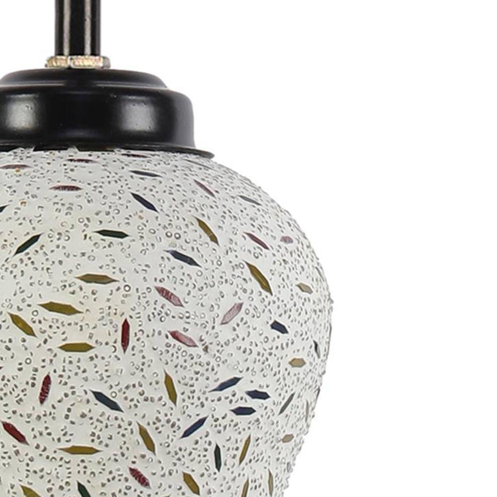 Daniela Multi color Mosaic Glass Iron Table Lamp