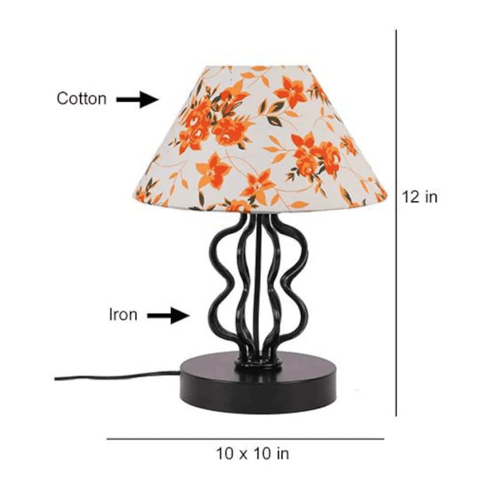 Vera Multi cotton Shade Iron Table Lamp