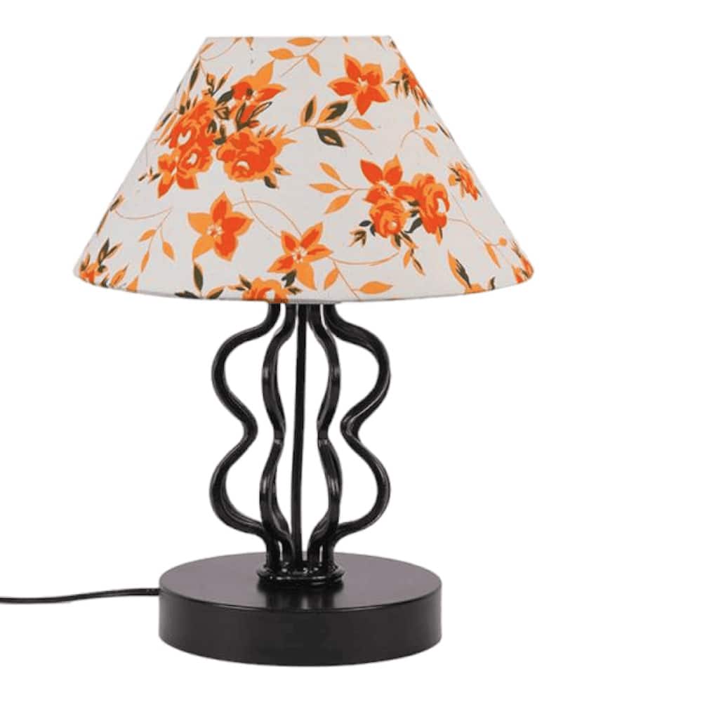 Vera Multi cotton Shade Iron Table Lamp