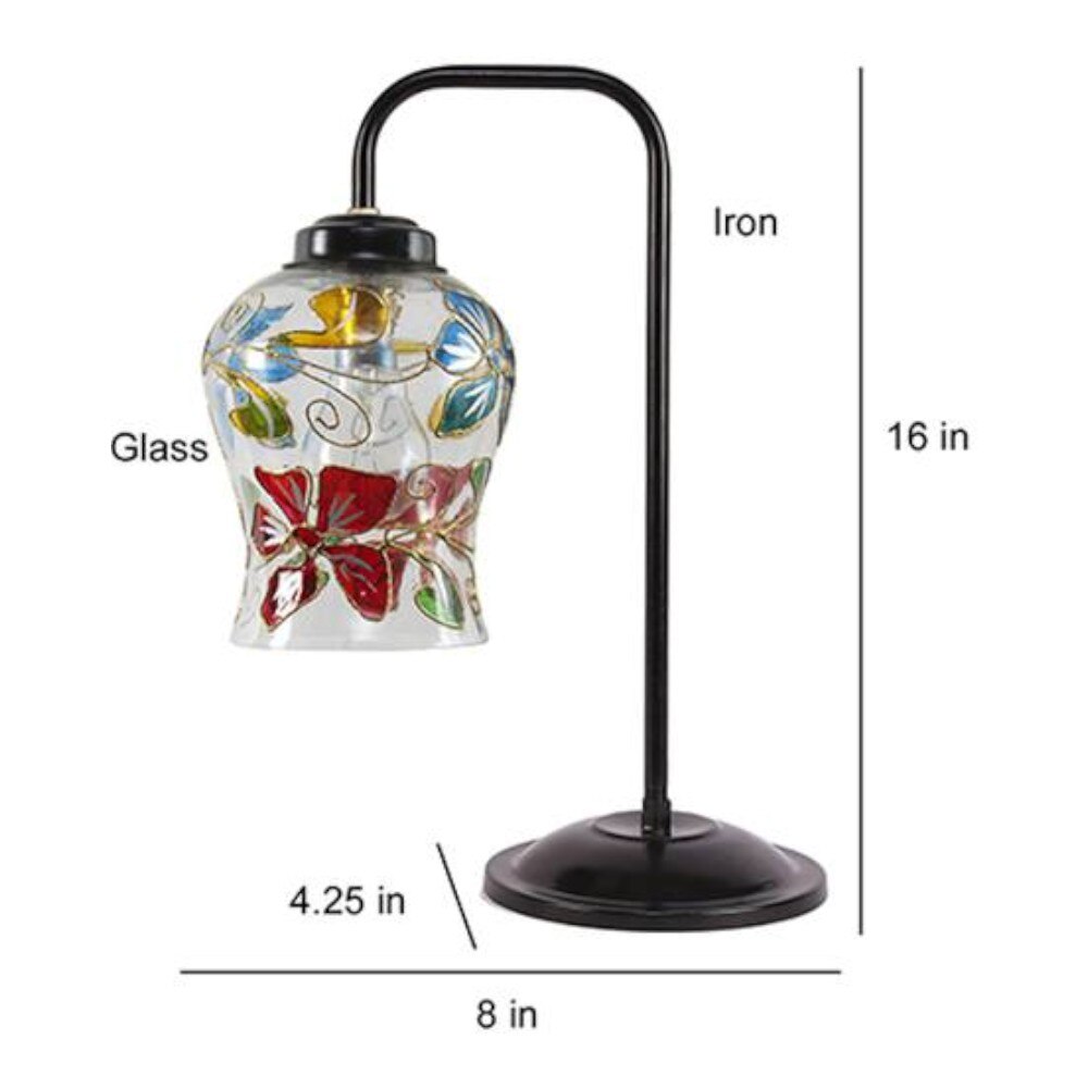 Lila Multi color Mosaic Glass Iron Table Lamp