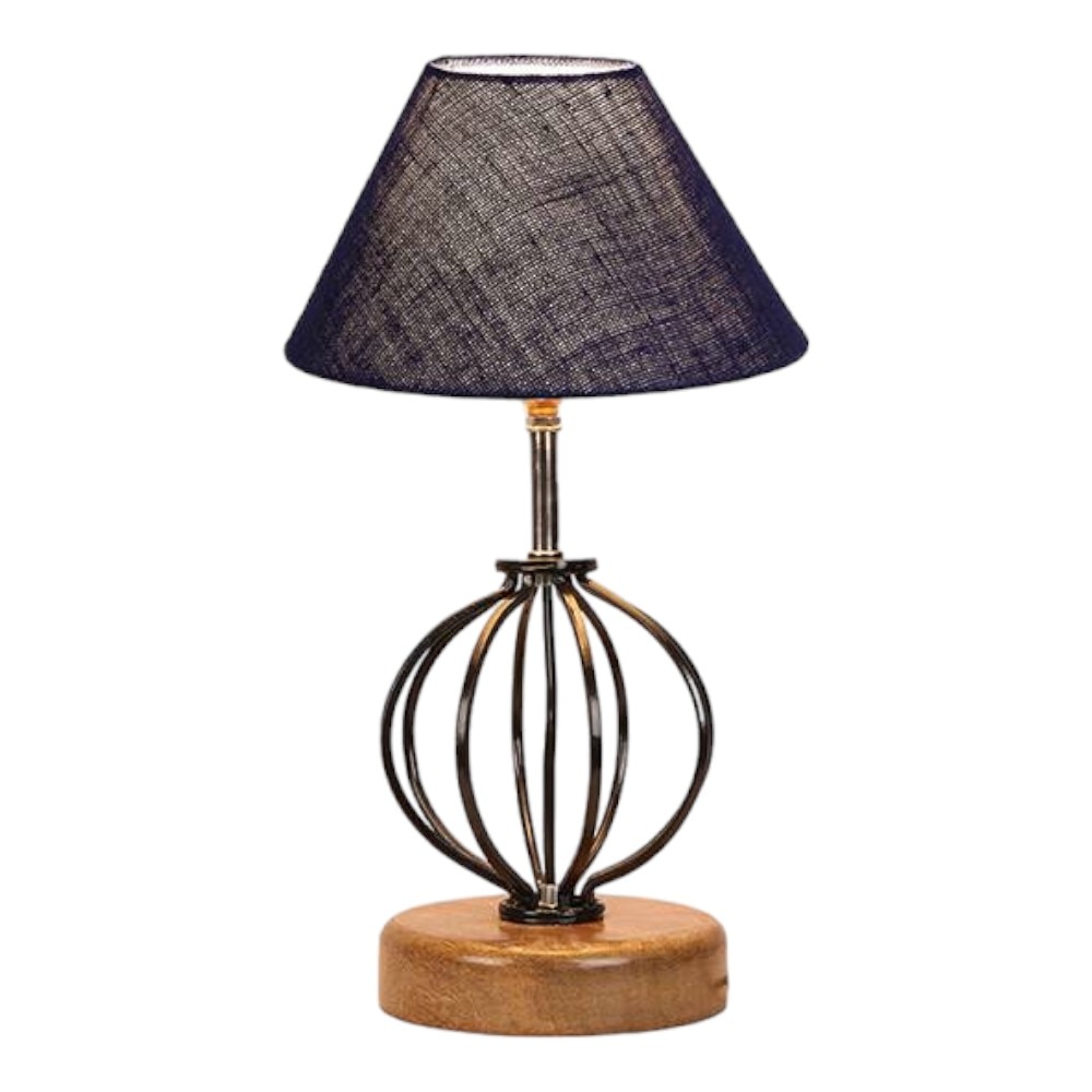 Hayden Multicolor cotton Table lamp with Iron Base