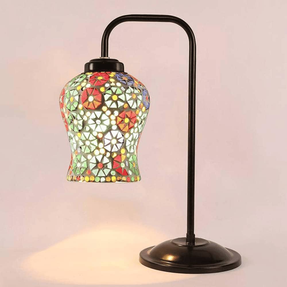 Trinity Multi color Mosaic Glass Iron Table Lamp
