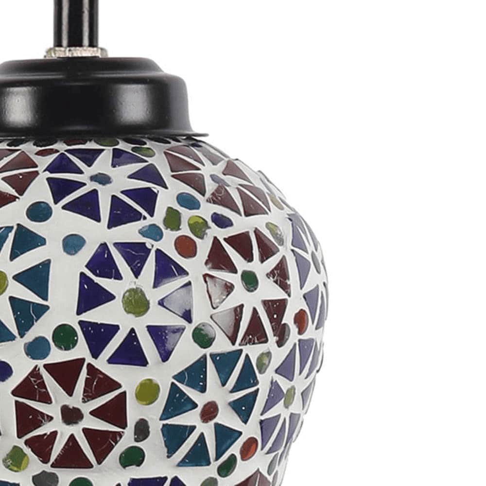 Trinity Multi color Mosaic Glass Iron Table Lamp