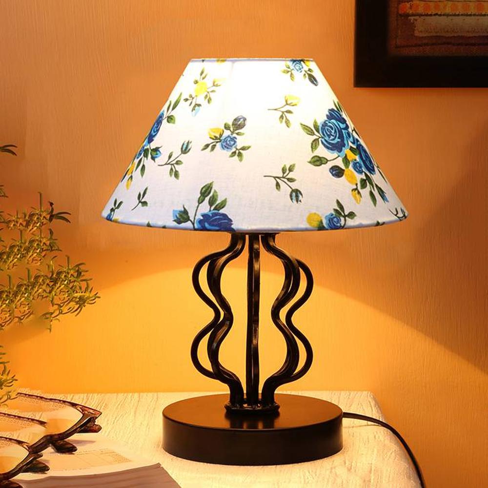 Ana Multi cotton Shade Iron Table Lamp