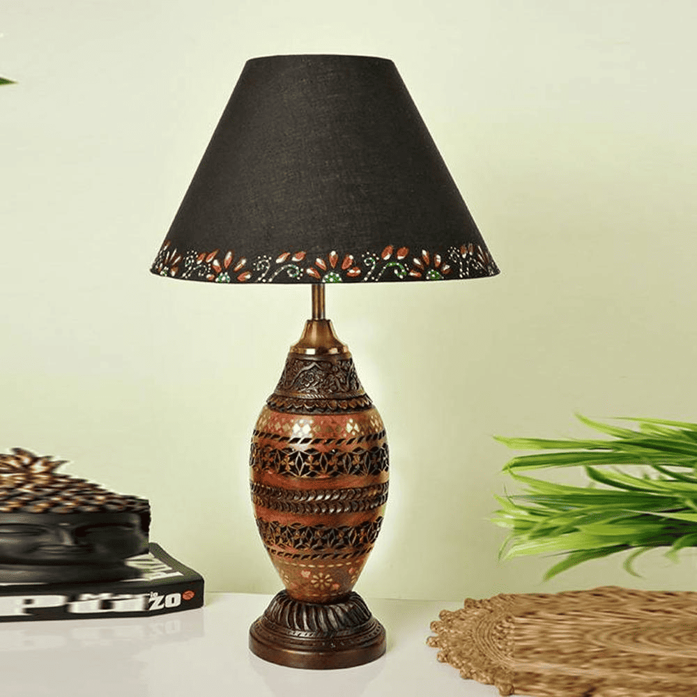 Andre Table Lamp with Solid Wood Base
